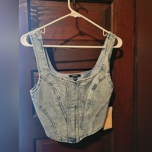 NWT Jean corset top